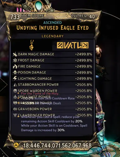 Tiny Tina's Wonderlands-LVL 40 SpellGraveborn SporeBrrzerker (МОДИРОВАННОЕ СНАРЯЖЕНИЕ) СОХРАНИТЬ-lagofast mod master